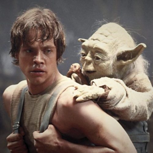 Luke Skywalker and Yoda