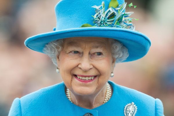 Queen Elizabeth II in blue