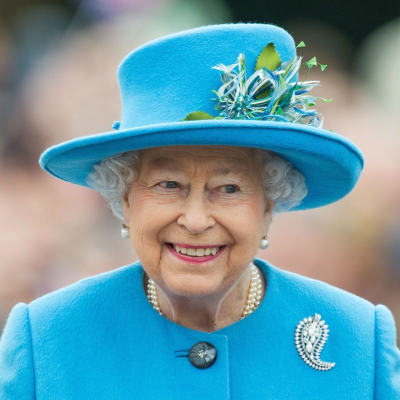 Queen Elizabeth II in blue