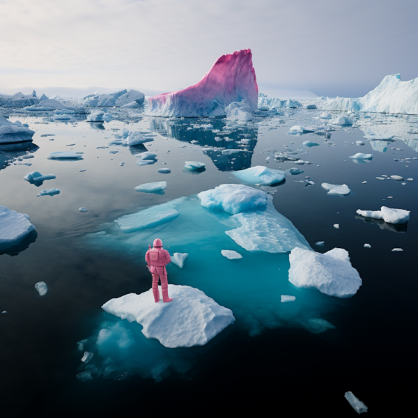 Pink iceberg